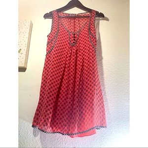 Juicy couture flower silk slip dress size 4 coral